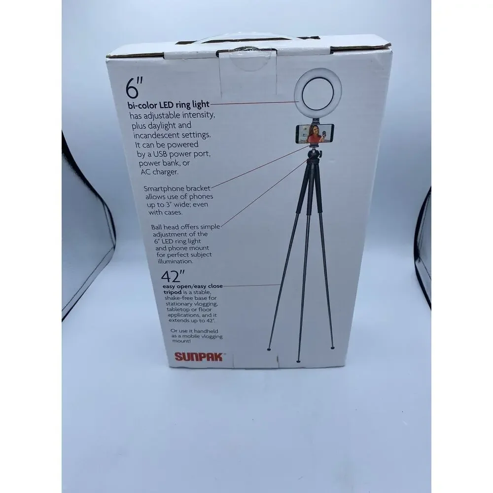 SUNPAK - Portable Vlogging Kit for Smartphones - Black - NEW IN BOX